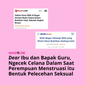 Ngecek celana dalam saat menstruasi pelecehakn seksual instatree